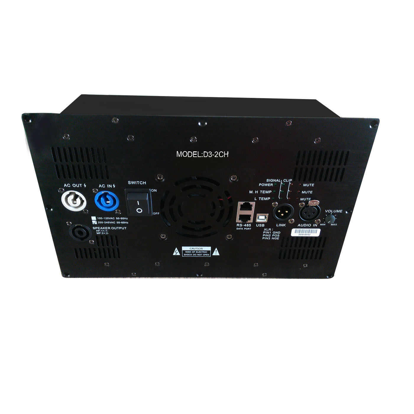 D3-2CH 1800W+1800W 2 Channel Class D Amplifier Module with DSP