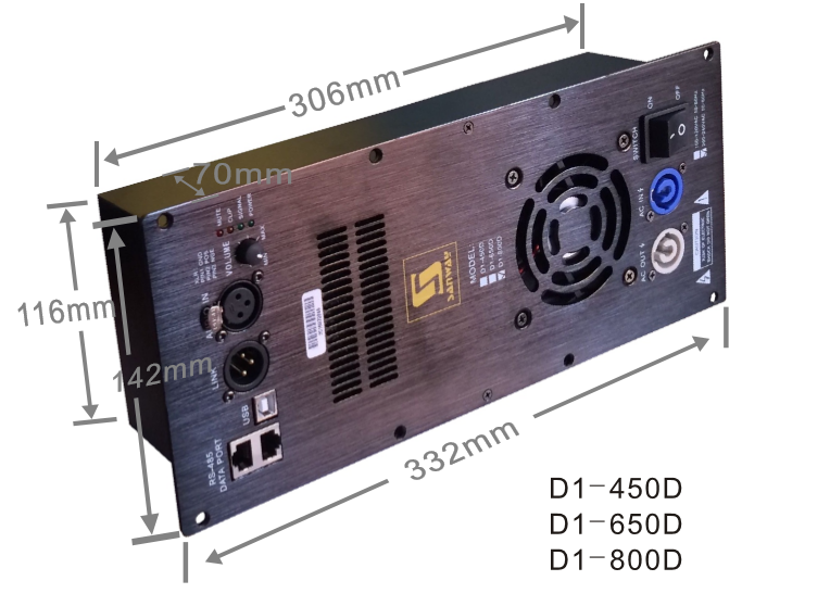 D1-450D Single Channel Class D Amplifier Module For Active Speaker