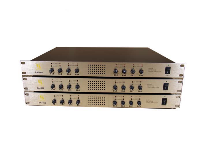 DA1008 8 Channels 1U Public Address Class-D Power Amplifier