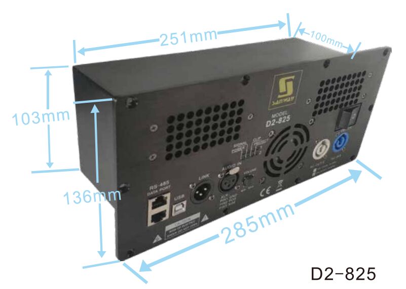 D2-825 800W 250W 2CH DSP Active Plate Amplifier for Bi-amp Speaker