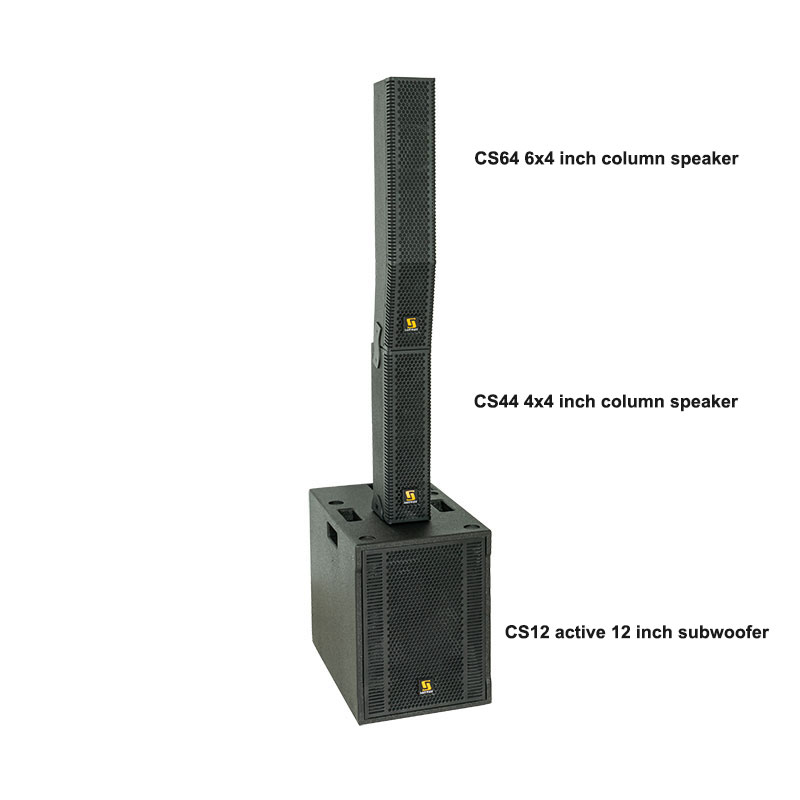 CS64&CS12 6x4 Inch Powered Column Line Array Loudspeaker System